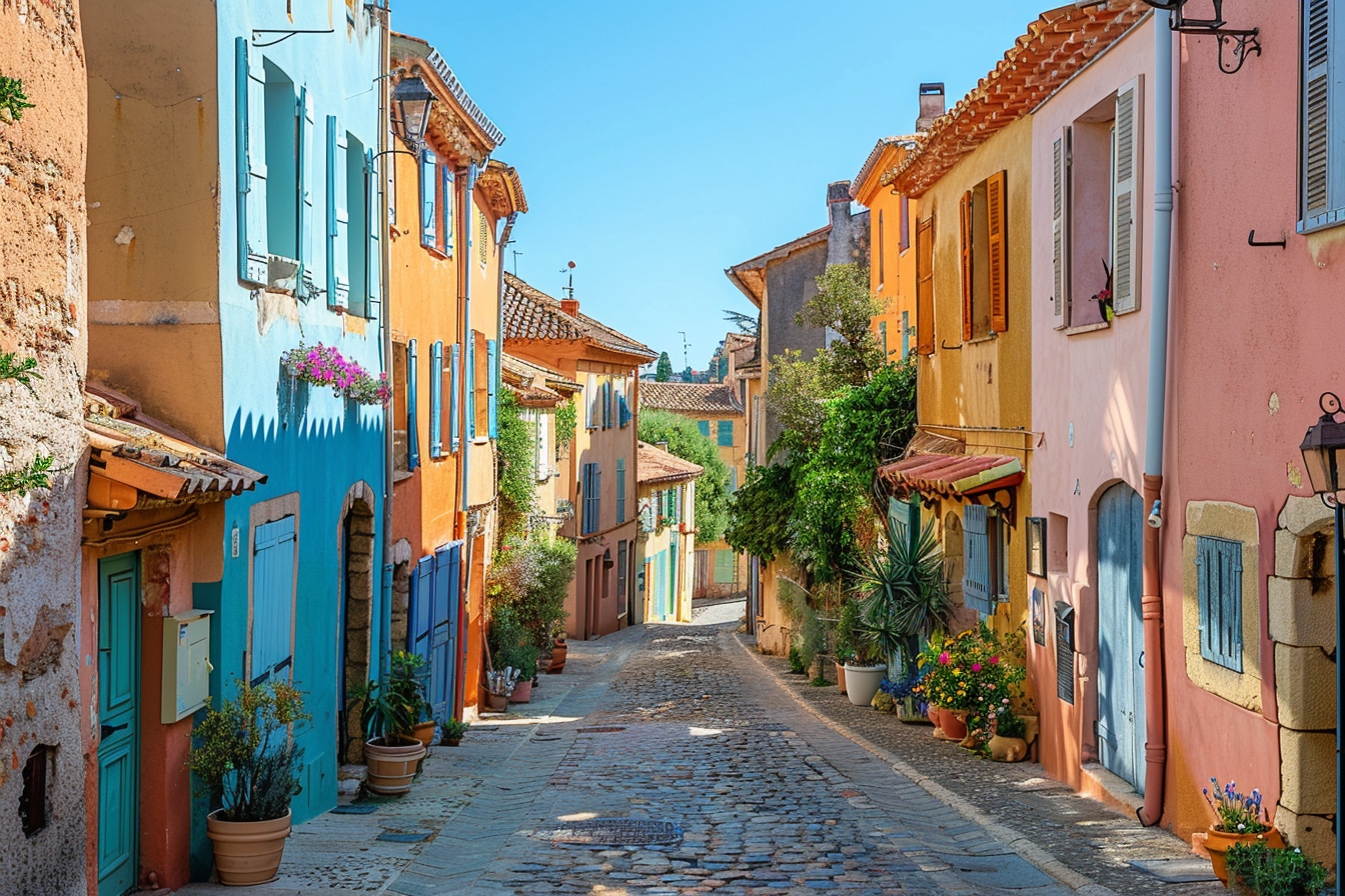 Vue pittoresque d'un quartier charmant à Aix-en-Provence, illustrant le meilleur endroit où habiter pour une vie provençale authentique.